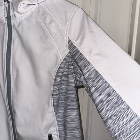 Free Tech White gray hooded zippered jacket women S - Picture 4 of 12